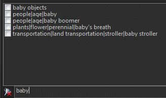 Filtering thesaurus elements.