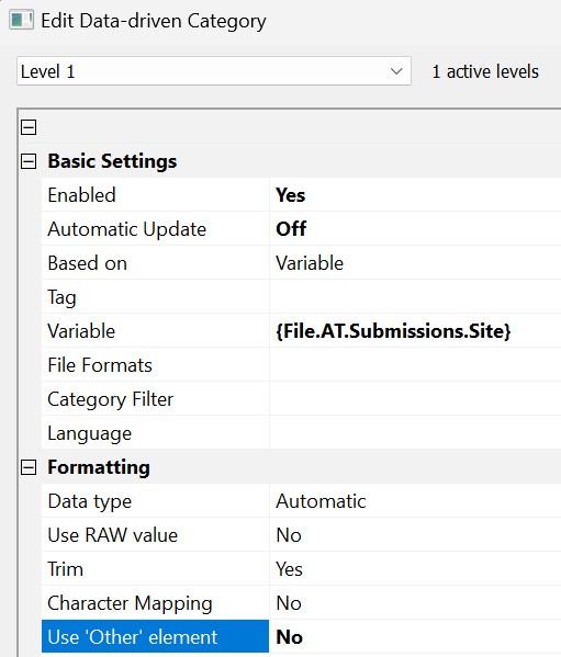 Selecting an Attribute variable.