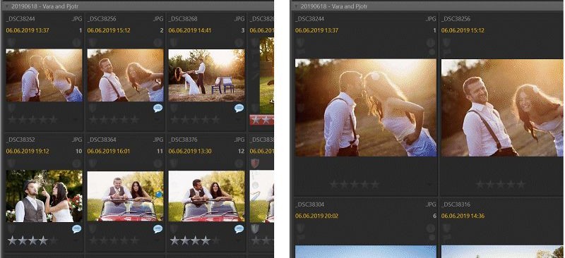 A screen shot displaying two variants of a File Window layout.