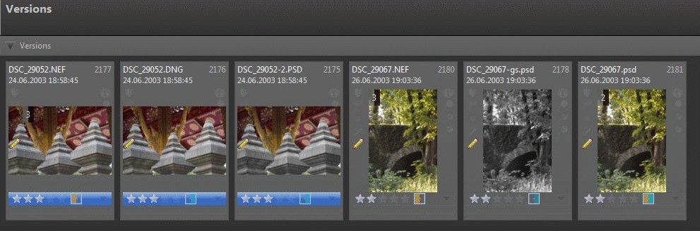 A versions Result Window.