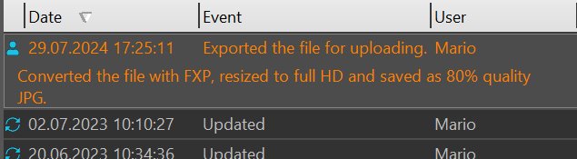 A screen shot of the user-define entry in the History Panel.