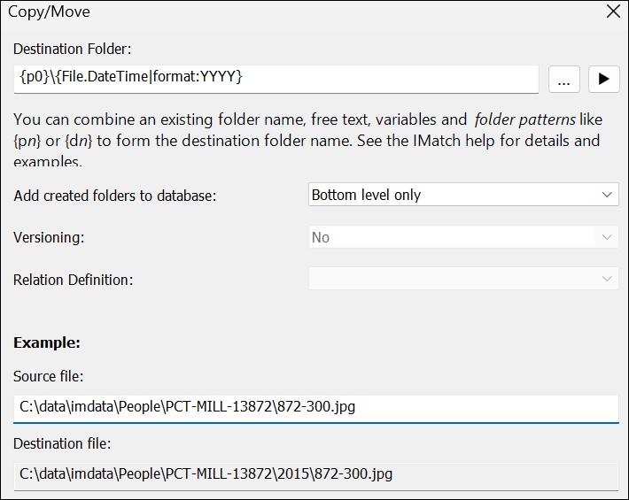 Creating folders on-the-fly using variables.