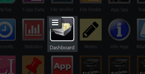 The hover-over context menu button.