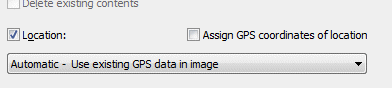Enabling the automatic Location mapping in a Metadata Template.