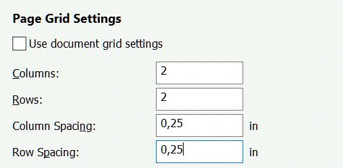 Setting up a custom page grid.