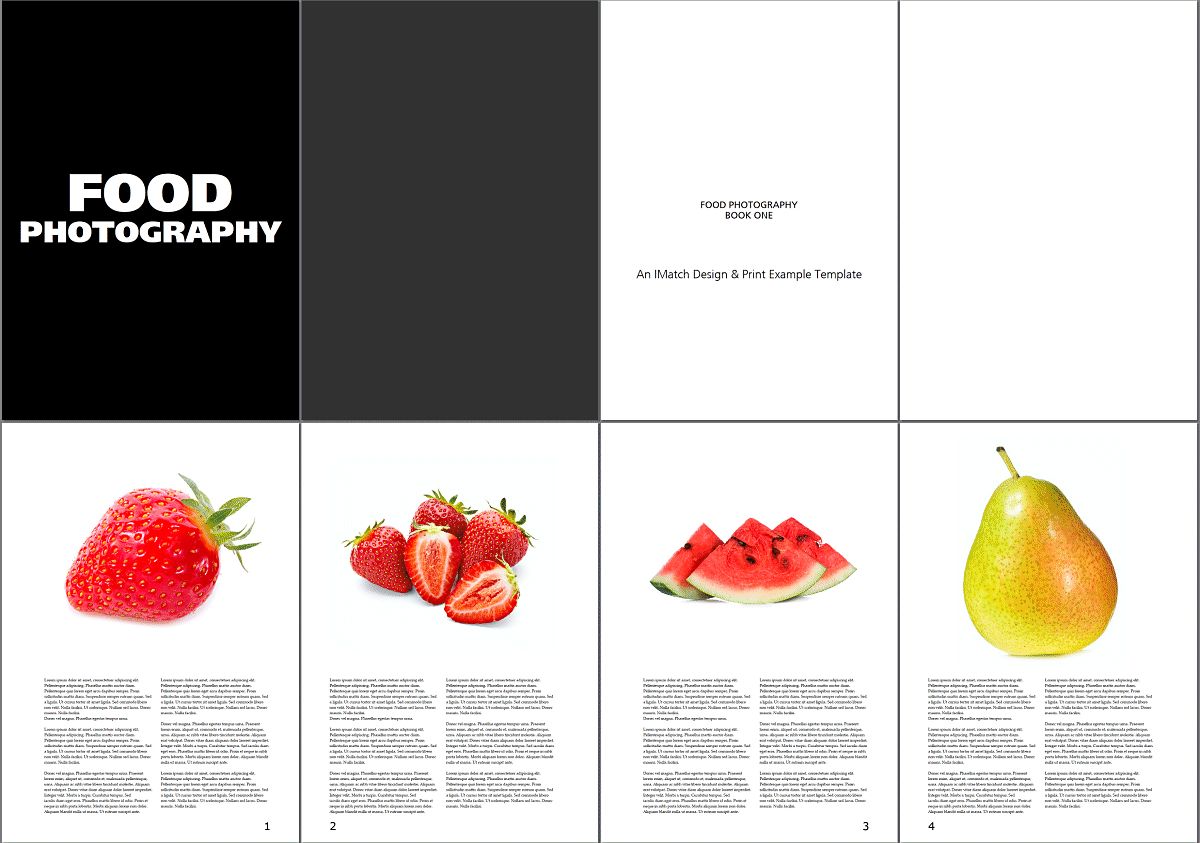 A screen shot of a page layout in IMatch's Design & Print with custom page numbering.