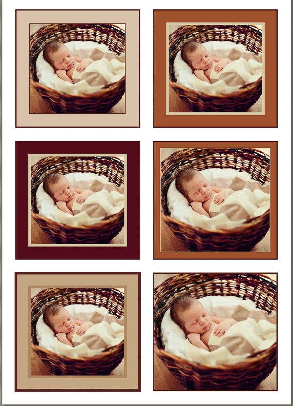A screen shot of border variants for this image.