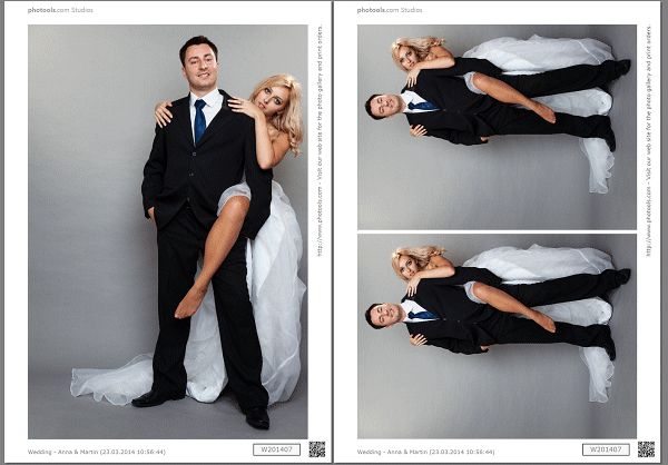 Layout suggestions for wedding photos.