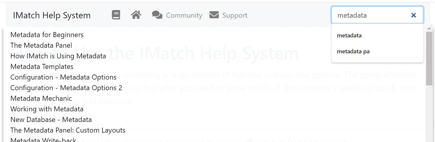 Searching the Help System.