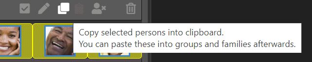 Using copy & paste to assign persons to groups.