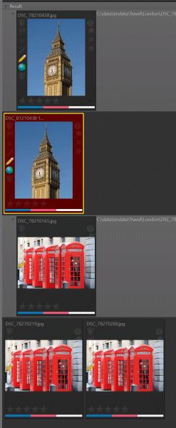 Duplicate images in a Result Window.