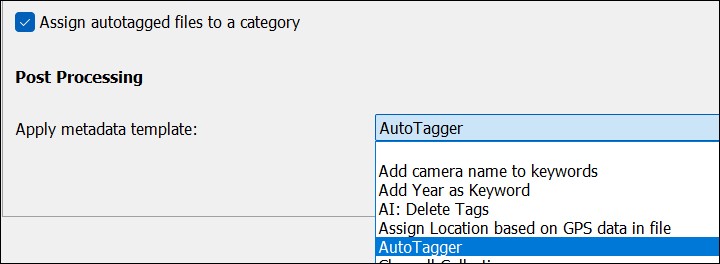 Selecting a metadata template to apply