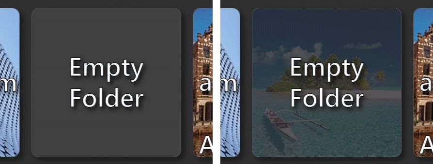 Screen shot demonstrating the use of proxy images in a File Window Album.