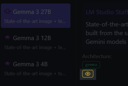 This icon indicates vision-enabled models.