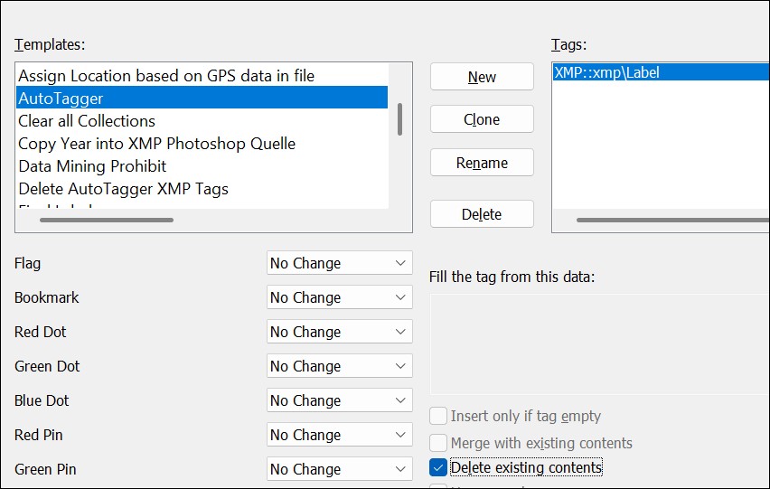 A Metadata Template that removes the label.
