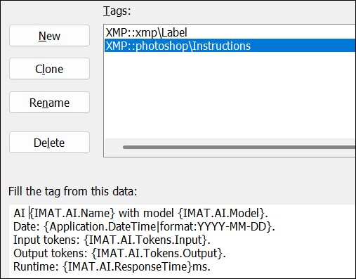 Storing information about an AutoTagger run in an XMP tag.