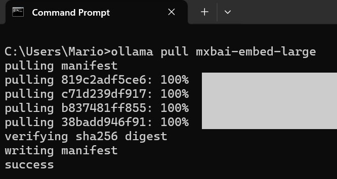 Downloading the new model with Ollama.