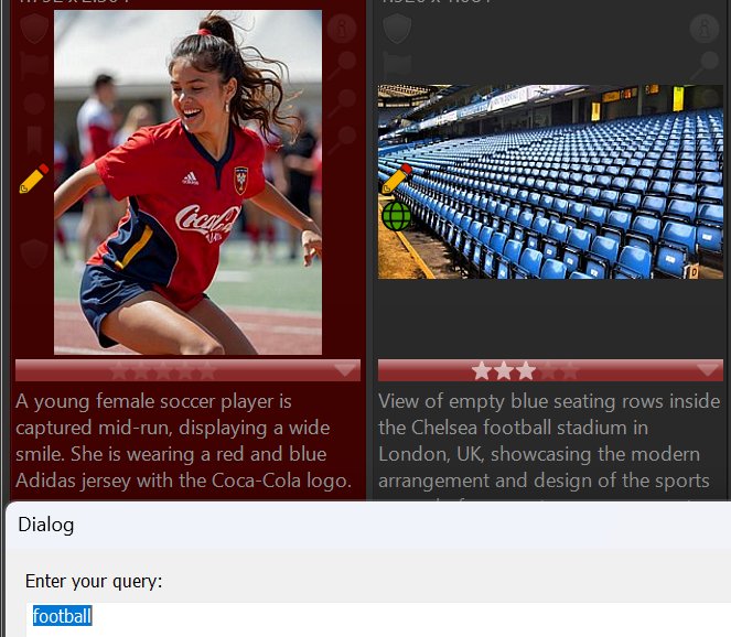 Searching for images related to football.