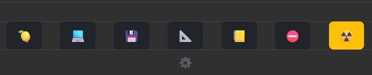 Fitting many small buttons with icons.