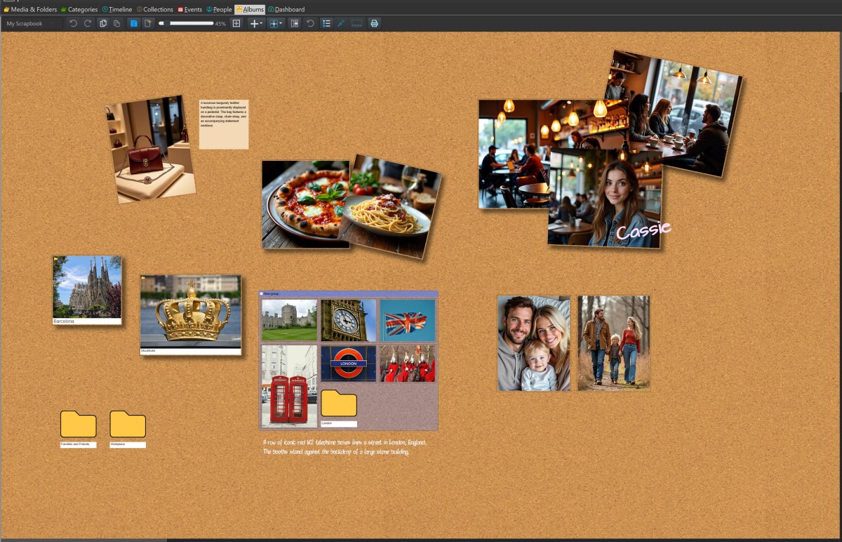A scrapbook Albums.