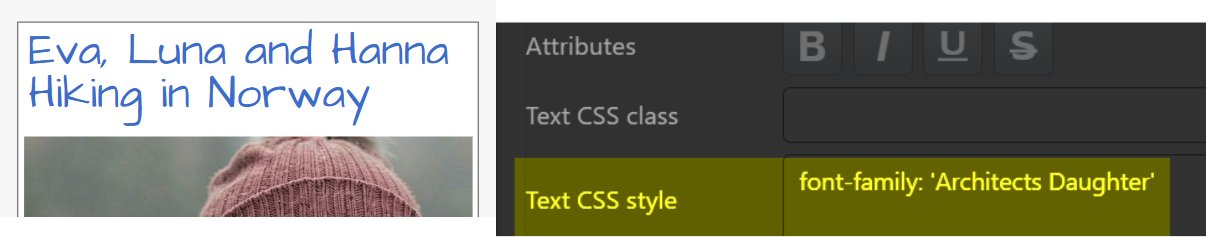 Using a custom font for the header.