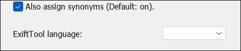 Language selector for ExifTool.
