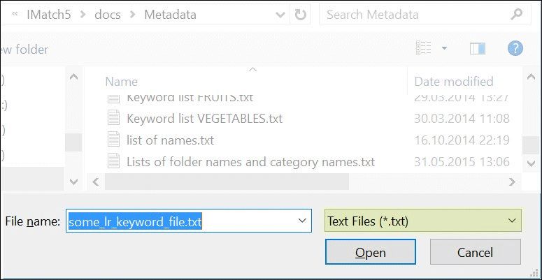 Importing a controlled vocabulary.