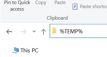 Open the TEMP folder