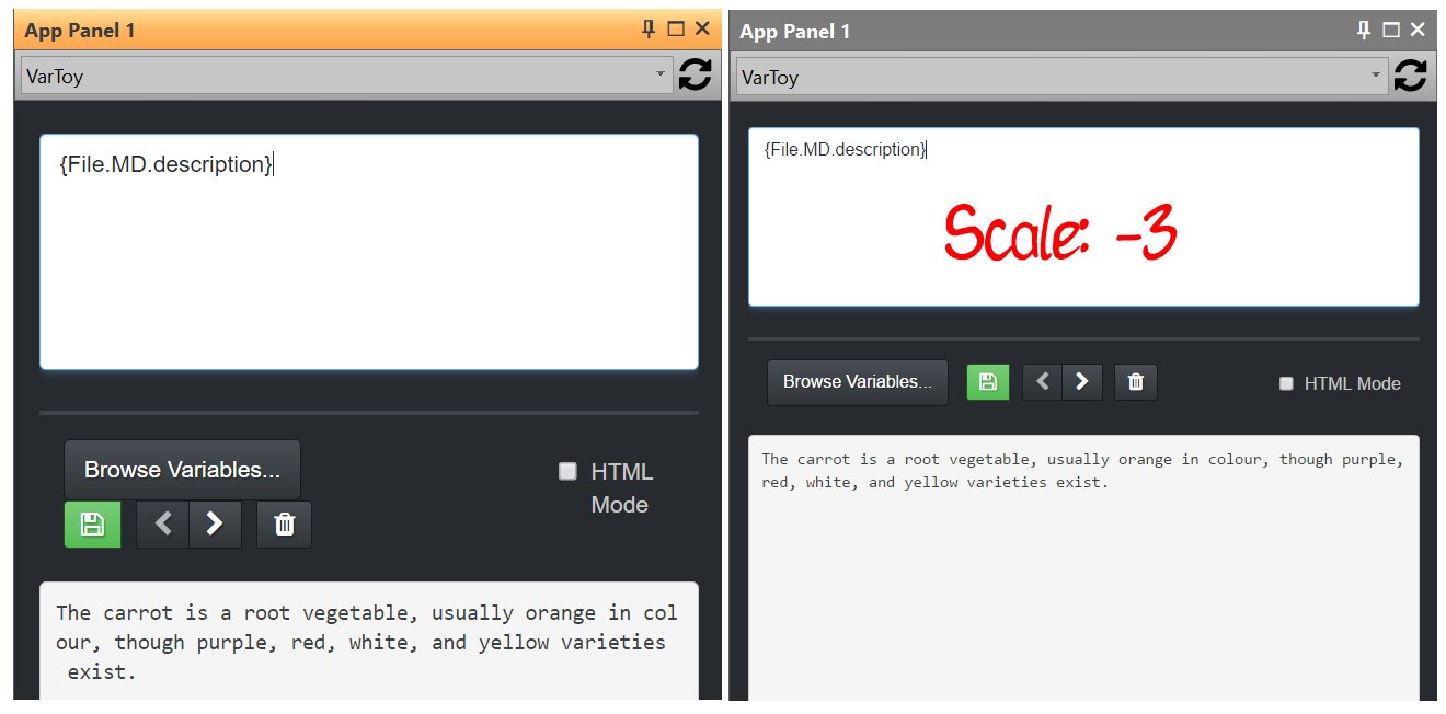 The App Panel at different scales