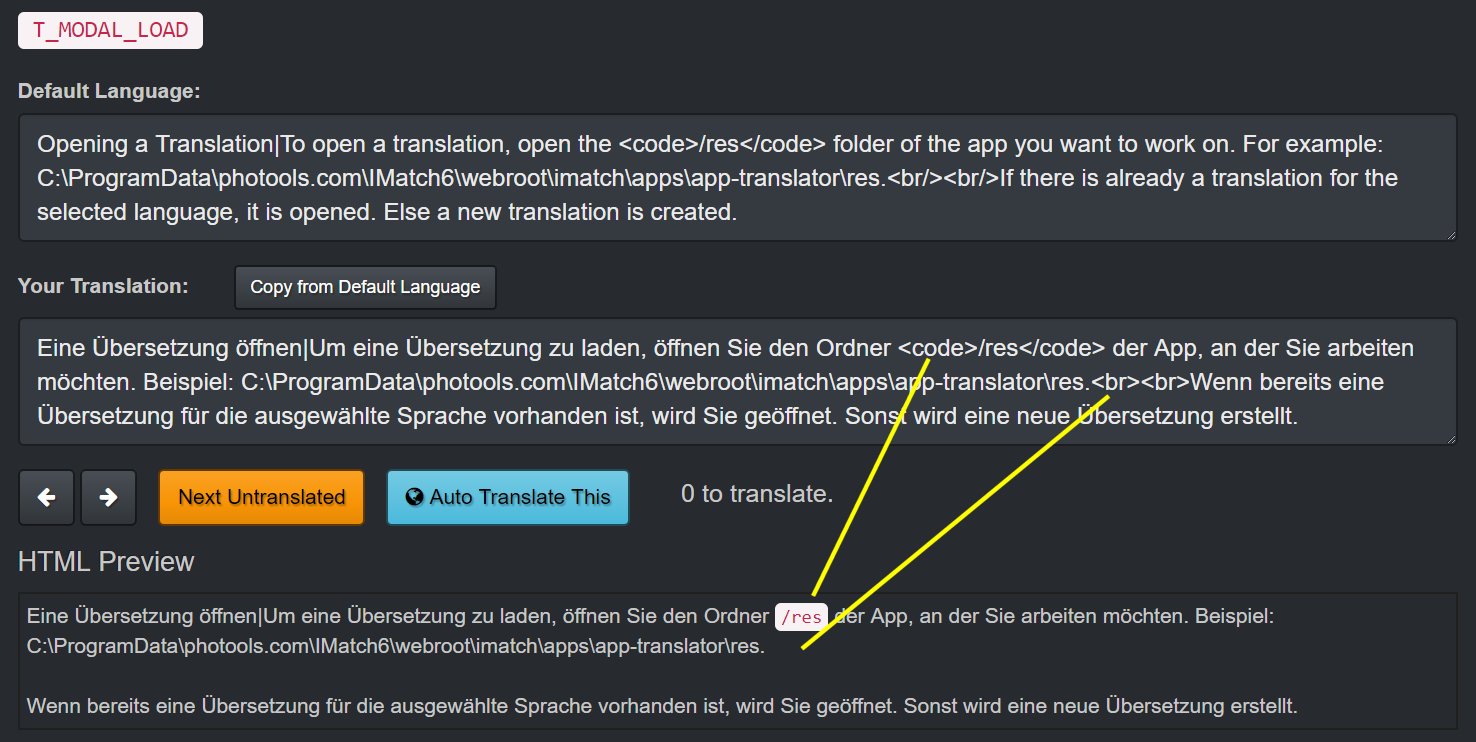 HTML Preview in the App Translator