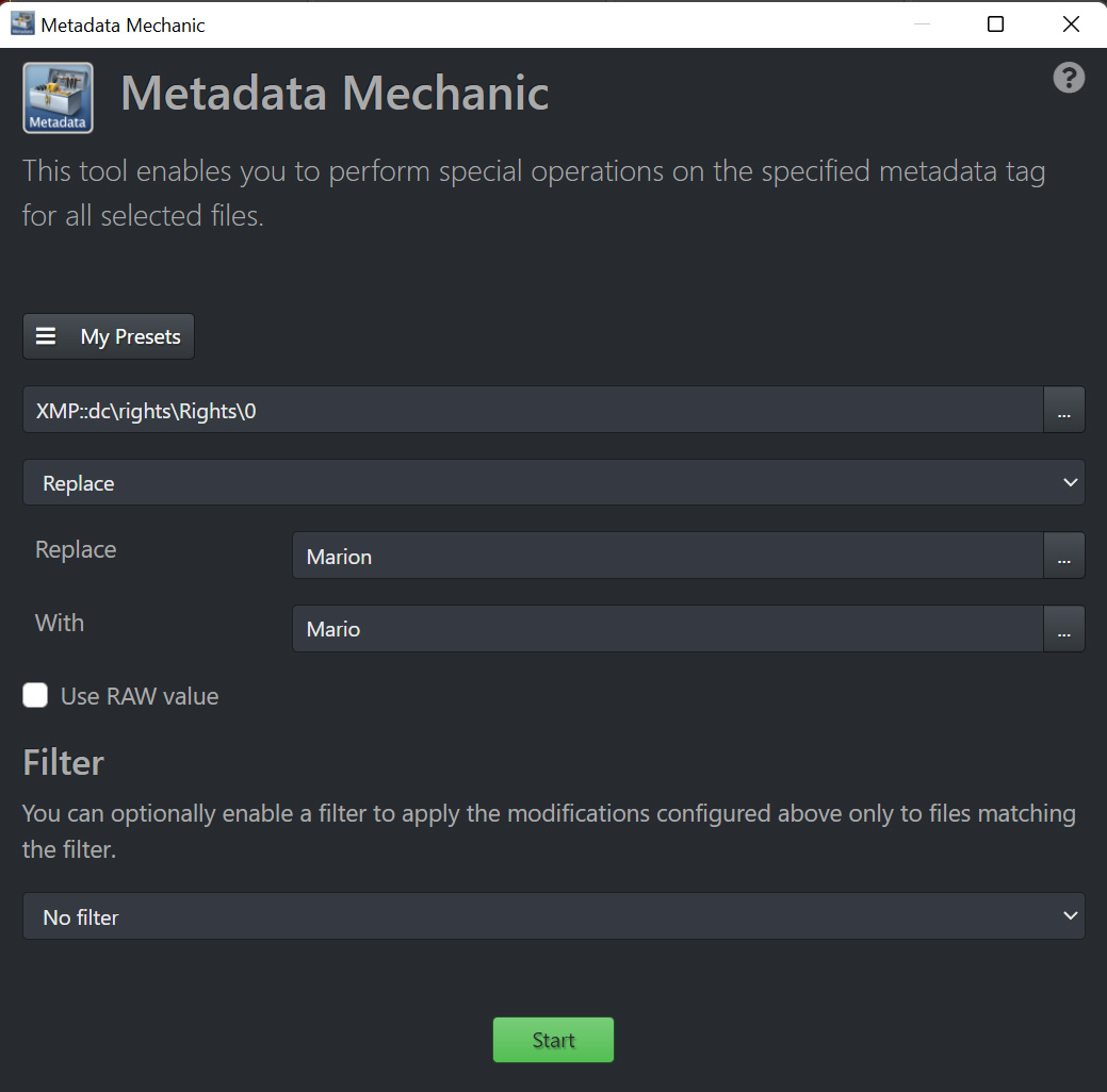 The Metadata Mechanic supports you with adding, removing and modifying metadata.
