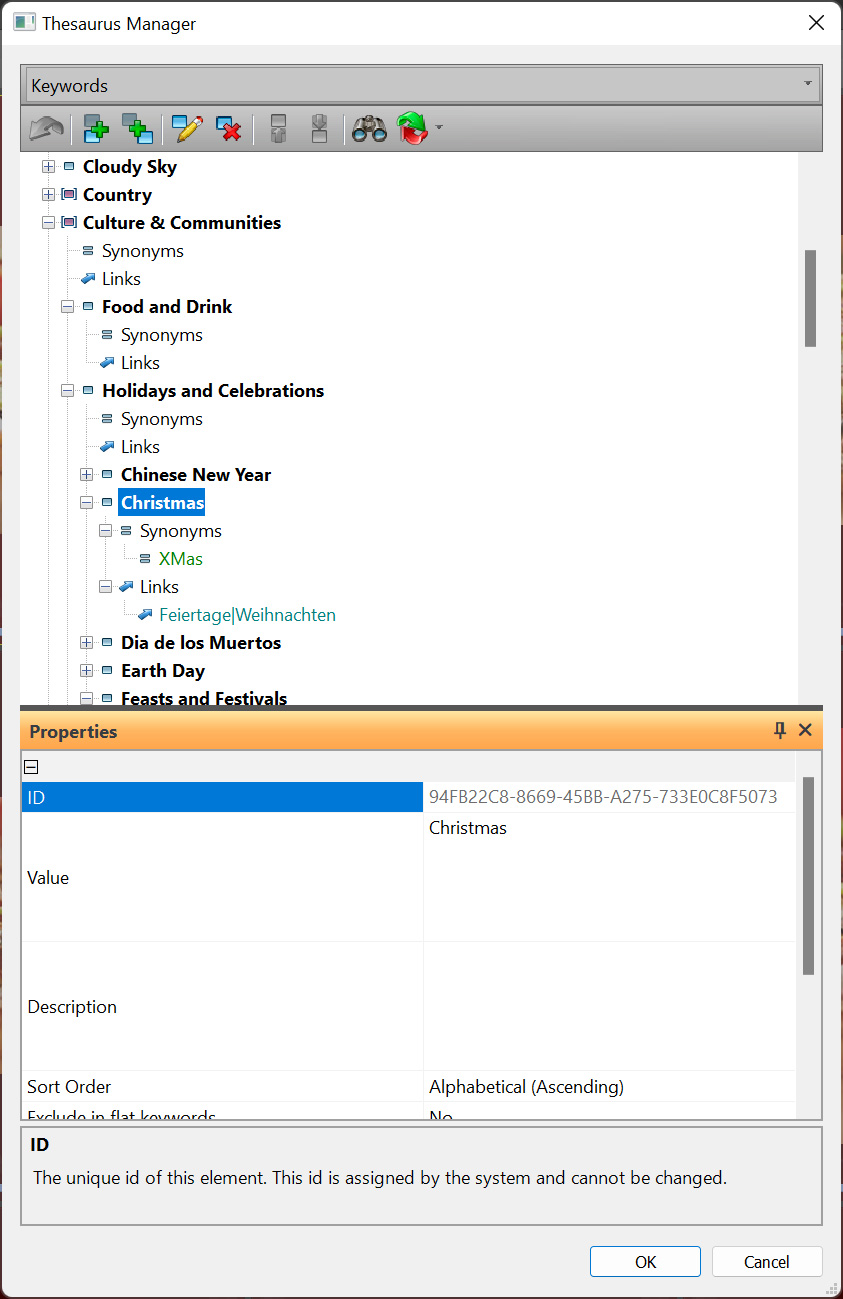 IMatch: the universal thesaurus is used to build controlled vocabularies.