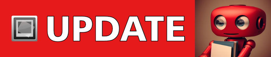 IMatch Update Logo with a little red robot.