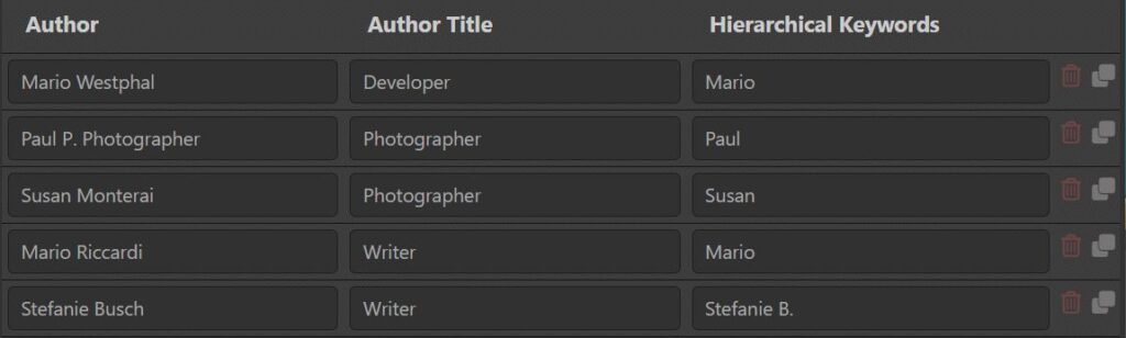 This image is a screen shot of the AutoFill Template editor in IMatch.
