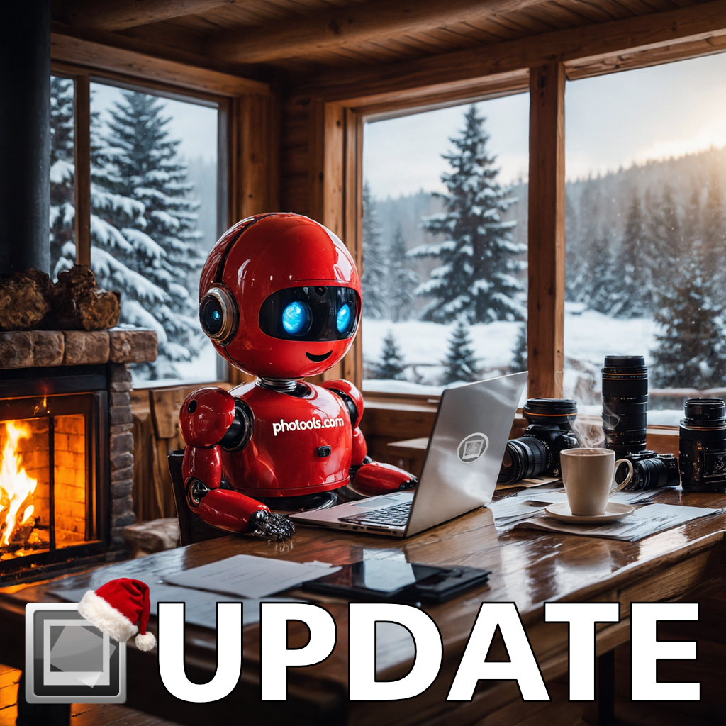 The cure IMatch robot having a good time working on a laptop while sitting next to warm fire, and looking at a beautiful the winter landscape outside his windows.