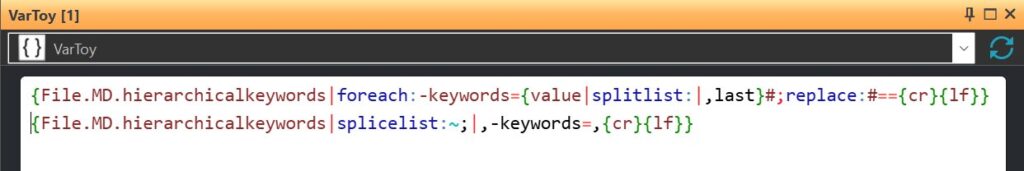 The new VarToy in IMatch 2026 offers syntax highlighting.