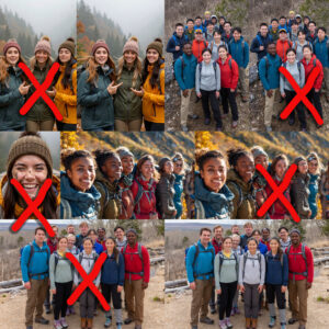 A collage of images, showing people with open and closed eyes to visualize the content of this article.