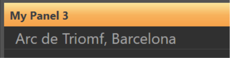 The new My Panel shows it's first piece of metadata.