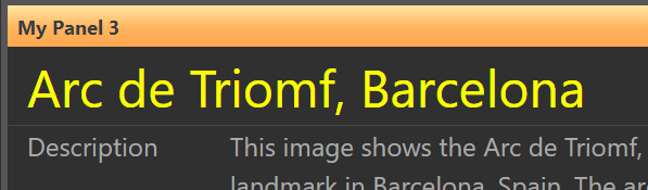 The headline now shows in a bigger font with a yellow color.