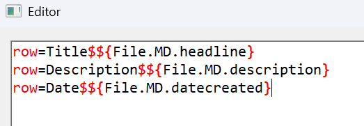Creating a table layout in the My Panel editor.