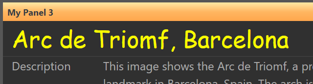 Changing the font family for the headline.