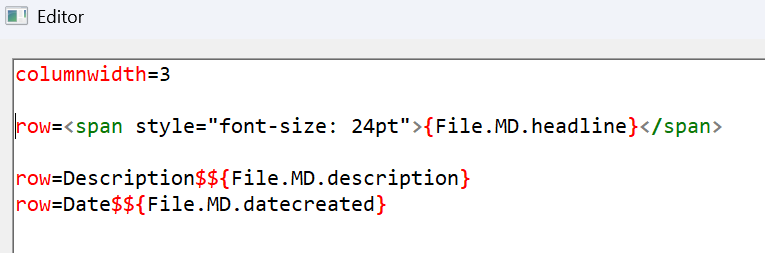 Adding styles to a My Panel in the editor.